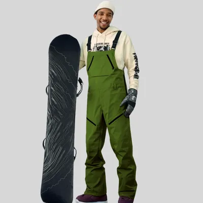 Men Loose Skiing Pant Outdoor Waterproof Windproof Snow Trousers New Winter Ski Overalls Snowboard Sport Strap Pants Clothing