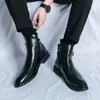 Herbst neue männer plus größe schuhe Mode nicht slip Chelsea stiefel Zip high top leder Stiefel