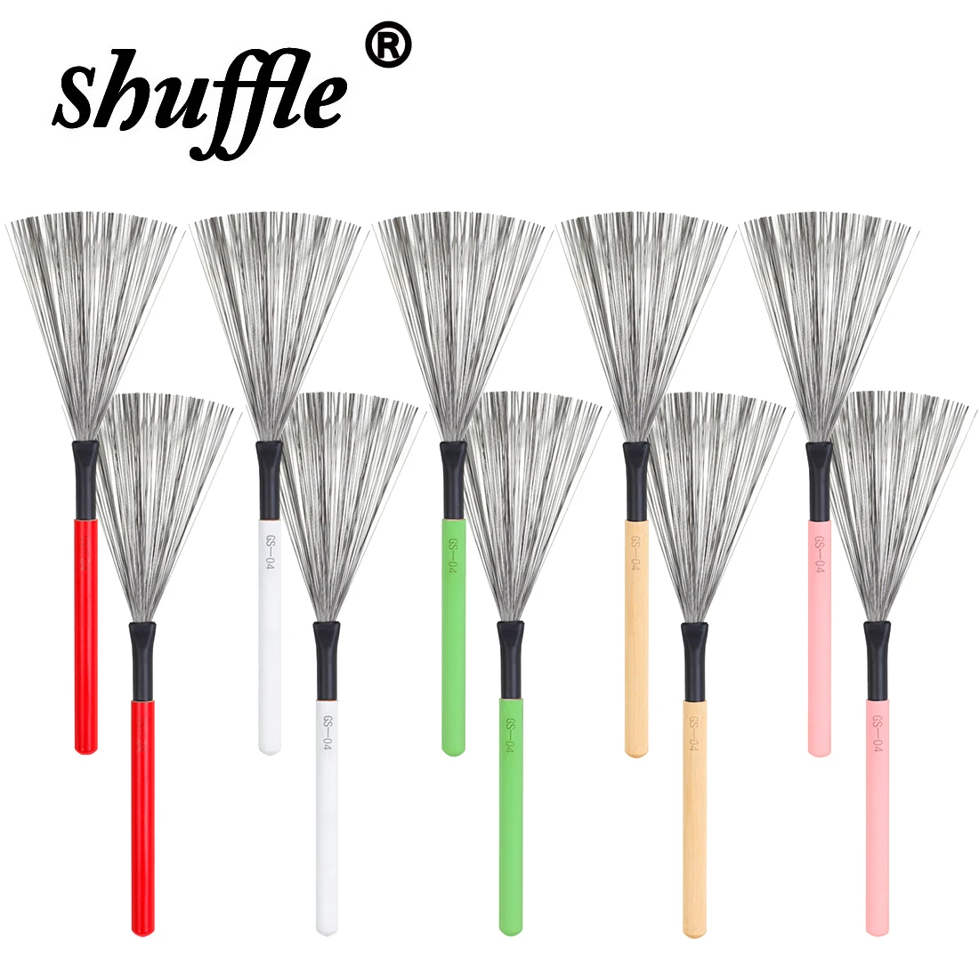 Jazz Drums Metalldraht Trommel bürste Holzgriff Anzug geeignet für Schlagzeuger Percussion Drum Brush Instrumente Zubehör Image