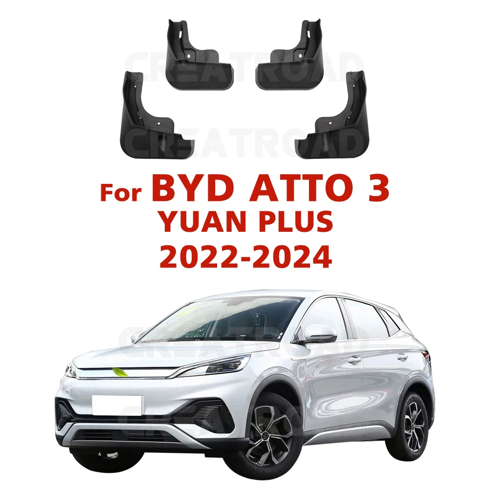 Für BYD ATTO 3 YUAN PLUS 2022 2023 2024 Kotflügel Kotflügel Schmutzfänger Schutz Splash Flap Kotflügel Auto Zubehör Image