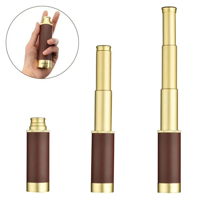 25x30 Piraten teleskop tragbares hand gehaltenes monokulares zusammen klappbares Vintage-Teleskop für Reisen Wandern Jagd Outdoor-Camping-Werkzeuge Image