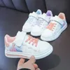 Disney Mädchen Weiße Schuhe Leder Cartoon Gefrorene Prinzessin Elsa Schuhe Wasserdichte Sport Weiß Schuhe 3-12 Jahr-alte größe 26-37