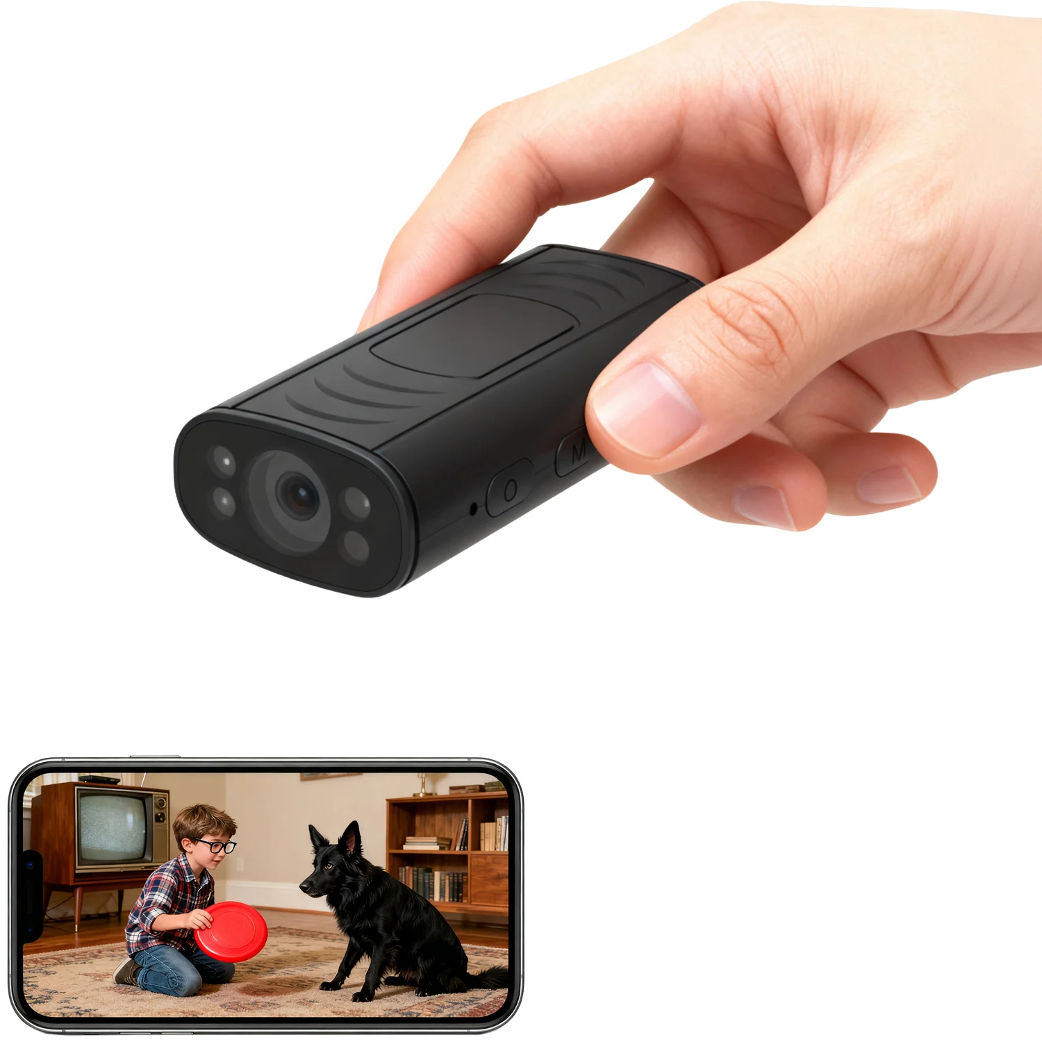 Mini-Wireless-WLAN-Kamera, super kleine Heimsicherheitskamera, Fernüberwachung, Haustierkamera, Nanny-Kamera, Bewegungserkennung Image