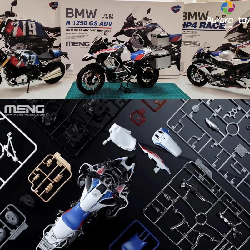 1/9 meng bmw r gs adv Wasservogel Offroad-Reise motorrad Mt-005s montieren Figur Modell Sammler Kinder Geburtstags geschenk Image