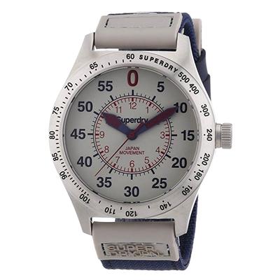 Superdry Herrenuhr Quartz Weiß Grau