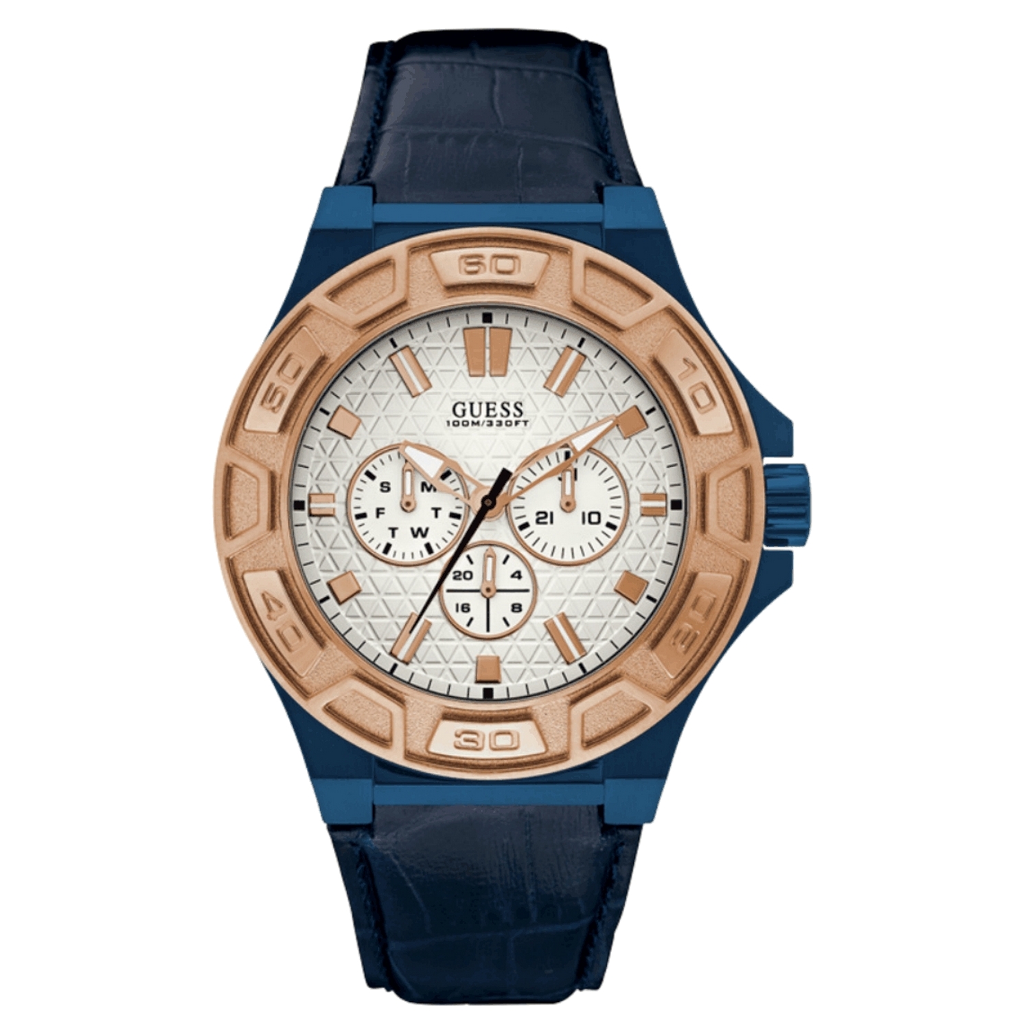 Guess Herrenuhr Quartz Blau Gold Image