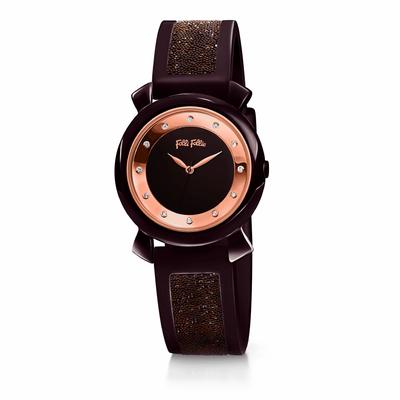 Folli Follie Damenuhr Quartz Braun Pink Gold