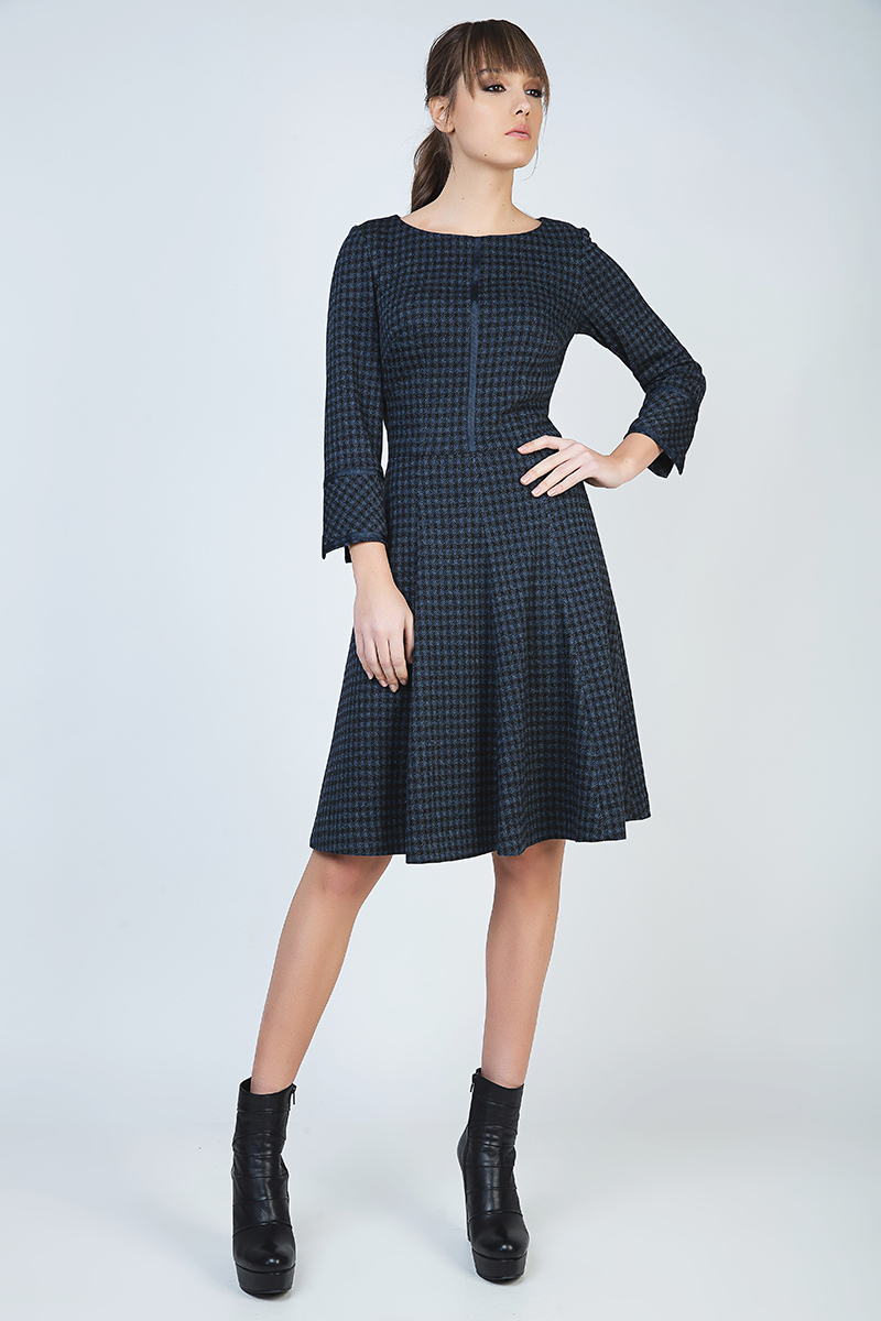 Karo-Kleid mit Schlaghose EU 38 / UK 10