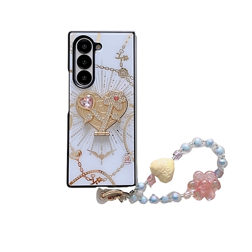 Handy Hülle Handyhüllen Für Z Fold 6 Z Fold 5 Z Fold 4 Rückseite Mit Ständer Mit Handgelenkschlaufe Stoßfest Retro TPU PC Image