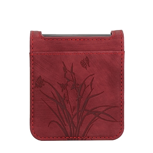 Handy Hülle Handyhüllen Für Z Flip 7 Z Flip 6 Z Flip 5 Z Flip 4 Z Flip 3 Rückseite Mit Ständer Kartenfach Stoßfest Retro TPU PU-Leder Image