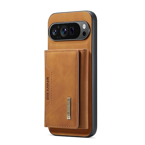 Handy Hülle Handyhüllen Für Pixel 9 Pro Pixel 9 Pro XL Pixel 8 Pro Pixel 8 Pixel 9 Pixel 7 Pixel 7 Pro Pixel 6 Pixel 6 Pro Pixelfalte Rückseite mit Halterung Abnehmbar Magnetisch Retro TPU PU-Leder Image