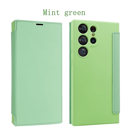 Handy Hülle Handyhüllen Für S26 Ultra Plus S25 S24 S23 Ultra Plus S22 Plus Ultra Rückseite Mit Ständer Kartenfach Stoßfest Retro TPU PU-Leder Image