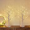 Lot de 2 Arbre Lumineux , 60cmLumières de Bouleau avec 24 LEDs Lumières d'arbre de