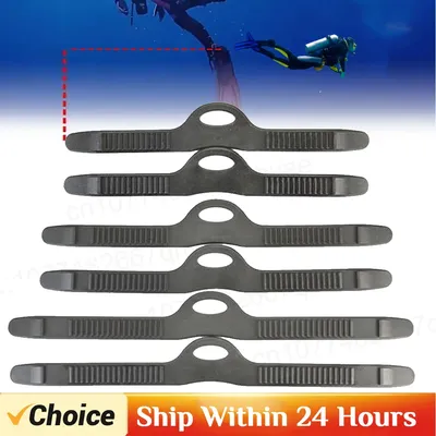 1 Pair Durable Black Rubber Scuba Diving Snorkeling Swim Fin Strap Spare Replacement Swimming Diving