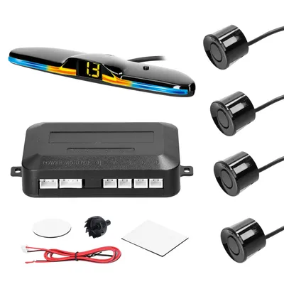 Car Parking Sensor Rear Reversing Radars System Distance Detection LED Light Distance Display