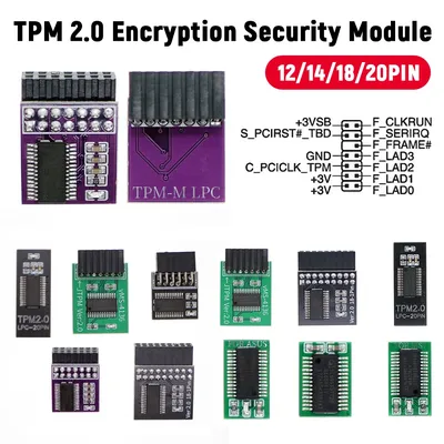 TPM 2.0 Module 12/14/18/20PIN TPM 2.0 Security Module Encryption Security Module Remote Card