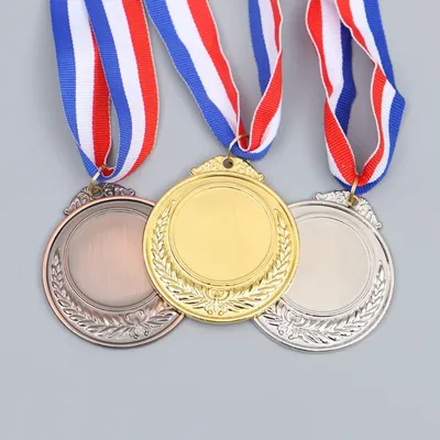 1-5PCS Gold Silver Bronze Award Medals Football Winner Medals with Neck Ribbon Sports Competition