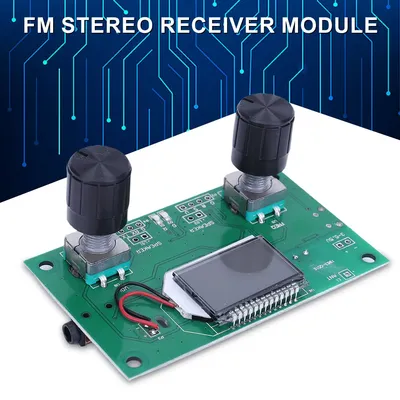 50Hz-18KHz Digital FM Receiver Module with LCD Display DC 3-5V Frequency Modulation Stereo Receiving