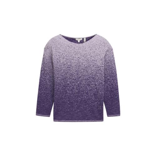 TOM TAILOR Damen Plus - Strickpullover mit Farbverlauf, lila, Farbverlauf / Dip-Dye, Gr. 52