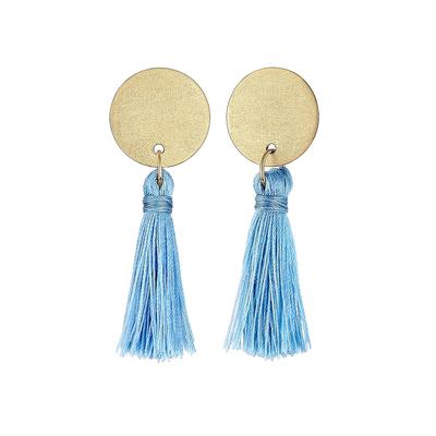 Elli - Hänger Kreis Boho Tassel Trend Matt 925 Silber Ohrringe 1 ct Damen