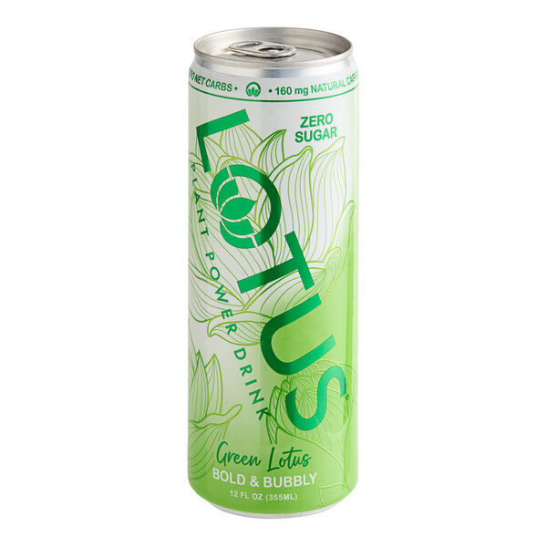 Lotus Plant Energy Zero Sugar Green Lotus Plant Power Energy Drink 12 fl. oz. - 12/Case
