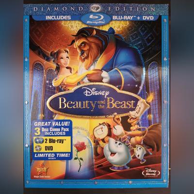 Disney Media | Beauty And The Beast Diamond Edition 3 Disc Blu Ray, Dvd & Bonus Material | Color: Blue/Yellow | Size: Os