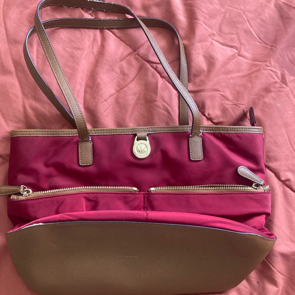 Michael Kors Bags | Velvet Michael Kors Handbag, Used, In Well Condition. | Color: Red | Size: Os