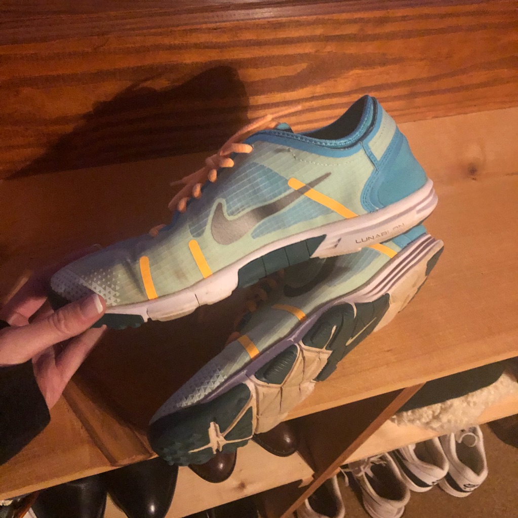 Nike Shoes | Women’s Nike Tennis Shoes Size 10 | Color: Blue/Orange | Size: 10