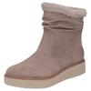 Winterboots RIEKER, Damen, Gr. 40, beige, Veloursleder, casual, Schuhe, Stiefelette, slouchy Schaft, mit Innenreißverschluss