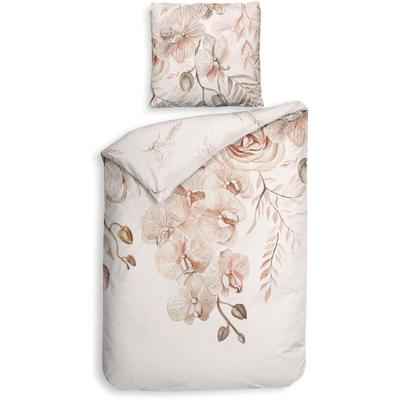 Bettwäsche HECKETT & LANE "Pioggia", beige (natural), B/L: 135cm x 200cm, , Mako-Satin, B/L: 80cm x 80cm, Mako-Satin, Obermaterial: 100% Baumwolle, Bettwäsche, 100% Baumwolle, hochwertiges Mako-Satin, Bettwäsche ab 135x200 cm. Image