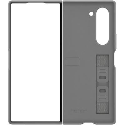 SAMSUNG Backcover "Silicone Stand Case with Strap für Galaxy Fold6" Hüllen Backcover, Schutzhülle, Handyschutzhülle, Case, Schutzcase, stoßfest grau