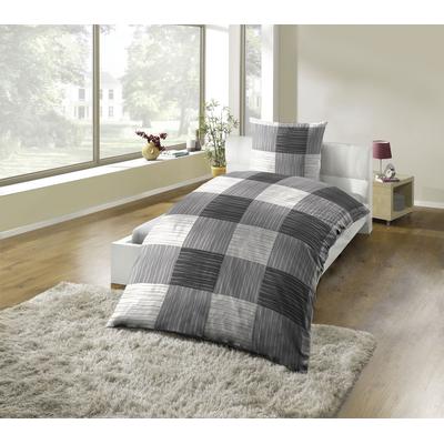 Bettwäsche KINZLER "Mikrofaser Fleece", grau, B/L: 135cm x 200cm, , Polyester-Microfaser-Fleece, B/L: 80cm x 80cm, Polyester, Microfaser-Fleece, Obermaterial: 100% Polyester, Bettwäsche, besonders weich Image
