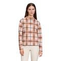 Strickpullover BETTY BARCLAY "Betty Barclay Strickpullover kariert", Damen, Gr. 48, rosa (patch rosé, camel), Strick, Obermaterial: 50% Viskose, 27% Polyamid, 23% Polyester., feminin, gerade normal, Langarm, Pullover, Hotfix