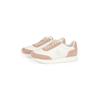 Sneaker CALVIN KLEIN JEANS "RUNNER LACEUP LOW MIX MG", Damen, Gr. 39, rosa (weiß, altrosa), Leder, Veloursleder, unifarben mit Farbeinsatz, sportlich, Schuhe, Freizeitschuh, Halbschuh, Schnürschuh mit seitlichem CK-Logo