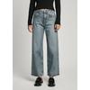 Gerade Jeans PEPE JEANS "STRAIGHT JEANS UHW", Damen, Gr. 27, Länge 30, grau (grau wiser wash), Denim/Jeans, Obermaterial: 99% Baumwolle, 1% Elasthan, casual, straight fit knöchellang, Jeans, mit hohem Bund