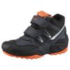 Winterstiefel GEOX "J NEW SAVAGE BOY B ABX", Kinder, Gr. 26, blau (navy, schwarz, orange), Lederimitat, Textil, casual, Schuhe, Klettstiefel, Babystiefel Snowboots mit Reflektoren