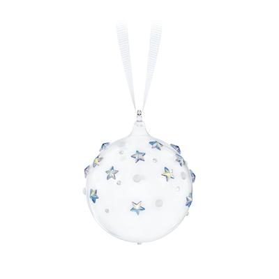 Dekohänger SWAROVSKI "Kristall Sammelfigur Holiday Magic Classics Weihnachtskugel, 5682733" Gr. XS, weiß (kristallweiß, weiß), Dekohänger, B/H/T: 4cm x 5cm x 4cm, Kristallglas, Metall, Polyester, Swarovski Kristall, B:4cm H:5cm T:4cm Image