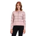 Strickpullover BETTY BARCLAY "Betty Barclay Strickpullover langarm", Damen, Gr. 44, rosa (patch rosé, schwarz), Strick, Obermaterial: 50% Viskose, 27% Polyamid, 23% Polyester., klassisch, gerade normal, U-Boot-Ausschnitt, Langarm, Pullover, Saumschlitz