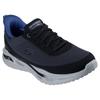 Slip-On Sneaker SKECHERS "ARCH FIT ORVAN-KINCADE", Herren, Gr. 48,5, schwarz-weiß (schwarz, weiß), Textil, sportlich, Schuhe, Trainingsschuh, Schnürschuh, Schlupfschuh mit Memory Foam