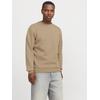 Sweatshirt JACK & JONES "JJEBRADLEY SWEAT CREW NOOS", Herren, Gr. M, braun (coriander), angeraute Sweatware, Obermaterial: 61% Polyester, 39% Baumwolle, unifarben, modisch, relaxed fit taillenbedeckt, Rundhals, Langarm Rippbündchen, Sweatshirts, mit...