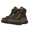 Schnürboots FITFLOP "WYLDER SUEDE HIKER-LACE BOOTS", Damen, Gr. 40, grün (dunkelgrün), Veloursleder, Leder, unifarben, casual, Schuhe, Trekking Boots, Schnürstiefel mit robuster Plateausohle