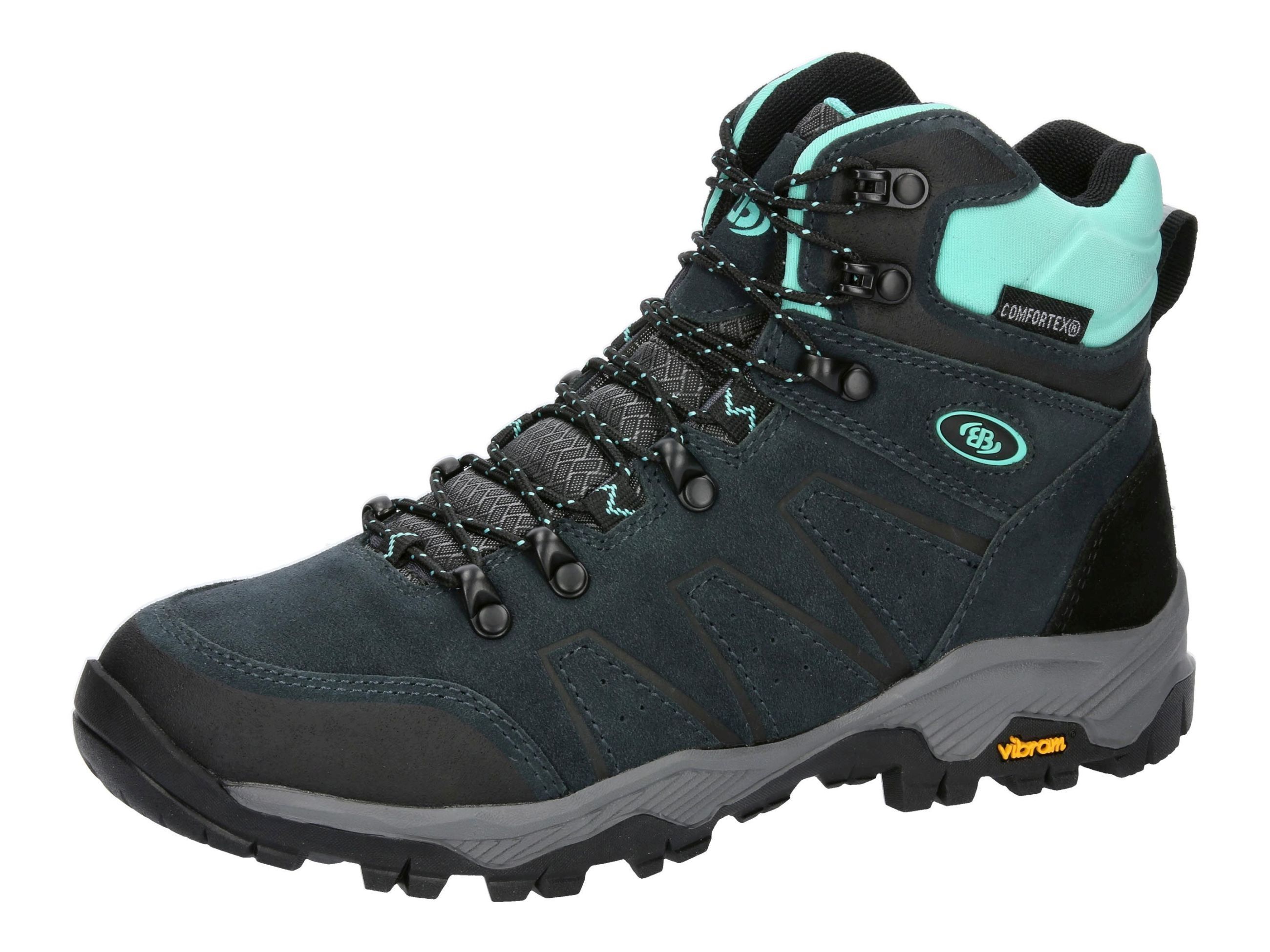 Stiefel BRÜTTING "Outdoorstiefel Mount Princeton", Damen, Gr. 36, blau, Synthetik, Schuhe Stiefel