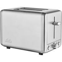 SOLIS OF SWITZERLAND Toaster Steel Toaster (Typ 8002), silber, B:28cm H:19cm T:16cm, Toaster, mit 2 Schlitzen, Edelstahl