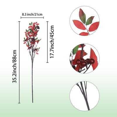 2 Pack Artificial Plants, Faux Branches, Fake Greenery Leaves Decor for Shop Garden Office Home Decor
