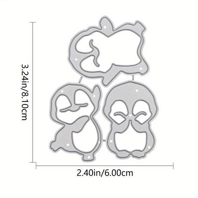 TEMU Penguin Pattern Metal Cutting Dies Scrapbooking New Process Stamp Die Cutting Embossing Card Making Stencils Eid Al-adha Mubarak