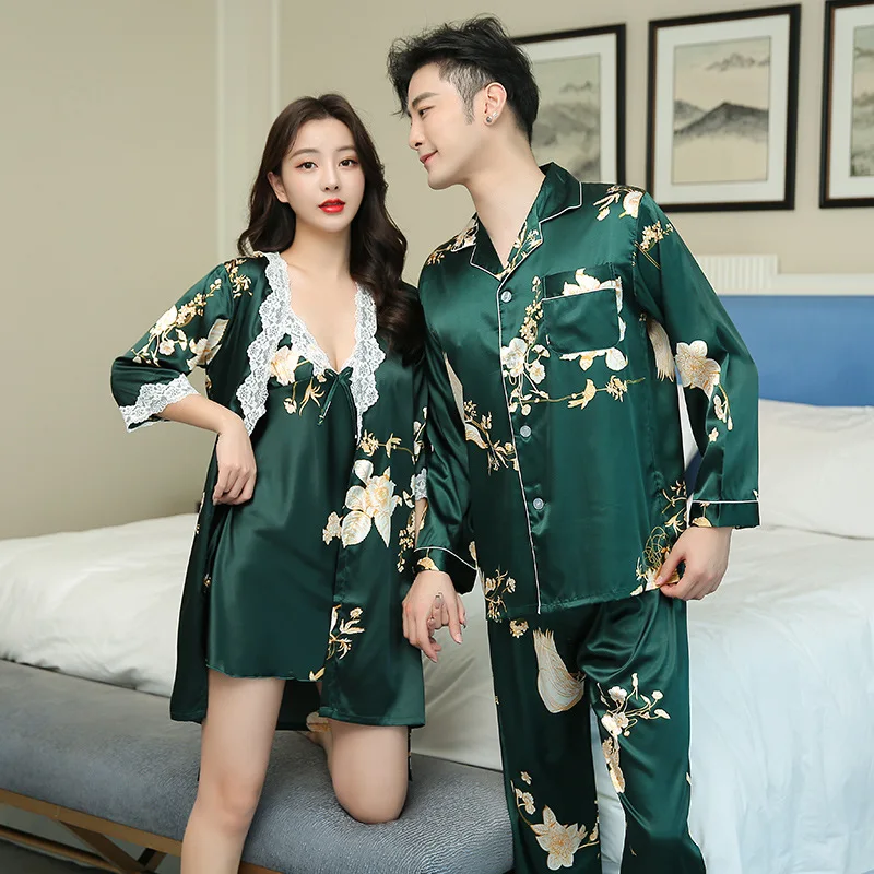 Ensemble Sexy à imprimé floral pour femme, haut, pantalon, pyjama, tenue de soirée, mariage, Service à domicile