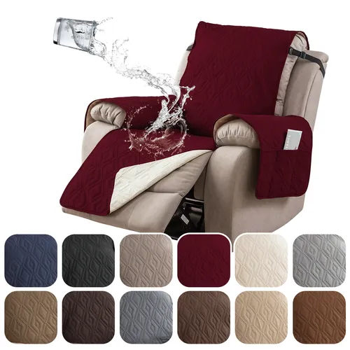 Housses de chaise inclinables imperméables, housse de fauteuil, sangle de canapé, élastique réglable avec protection de meubles pour salon
