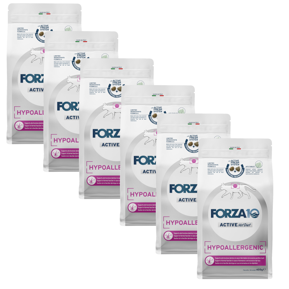 Forza10 Active Line Hypoallergenic Pesce Crocchette gatto - 2,4 kg (6 x 400 g)