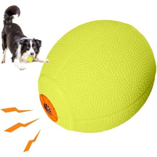 Quietschender Hundeball, unzerstörbares Hundespielzeug, Hundeball aus Naturkautschuk, auf dem