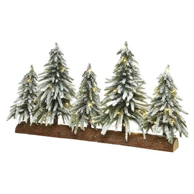 Weihnachtsbäume auf dem Tisch Weihnachtsdekoration L65xP15xH35 cm Image